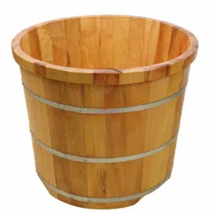 Bồn tắm gỗ pơ mu bo viền cao cấp