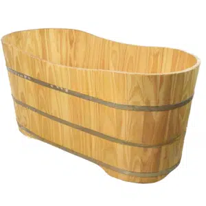 Bồn tắm gỗ thông dáng olvan