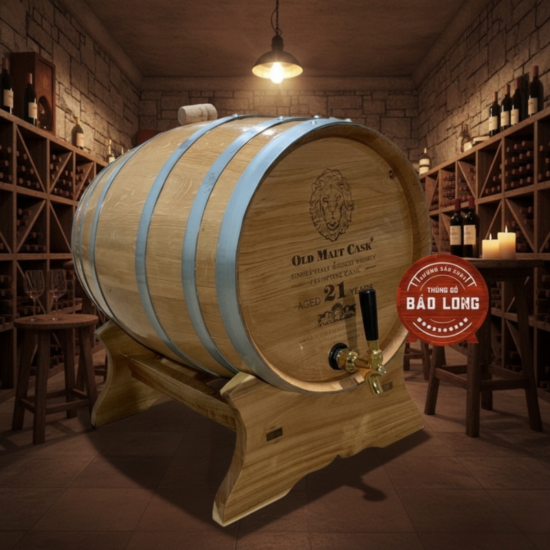 toan-canh-chiec-thung-ruou-go-soi-50-lit