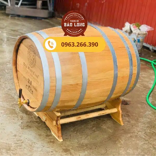Thùng rượu gỗ sồi 200 lít
