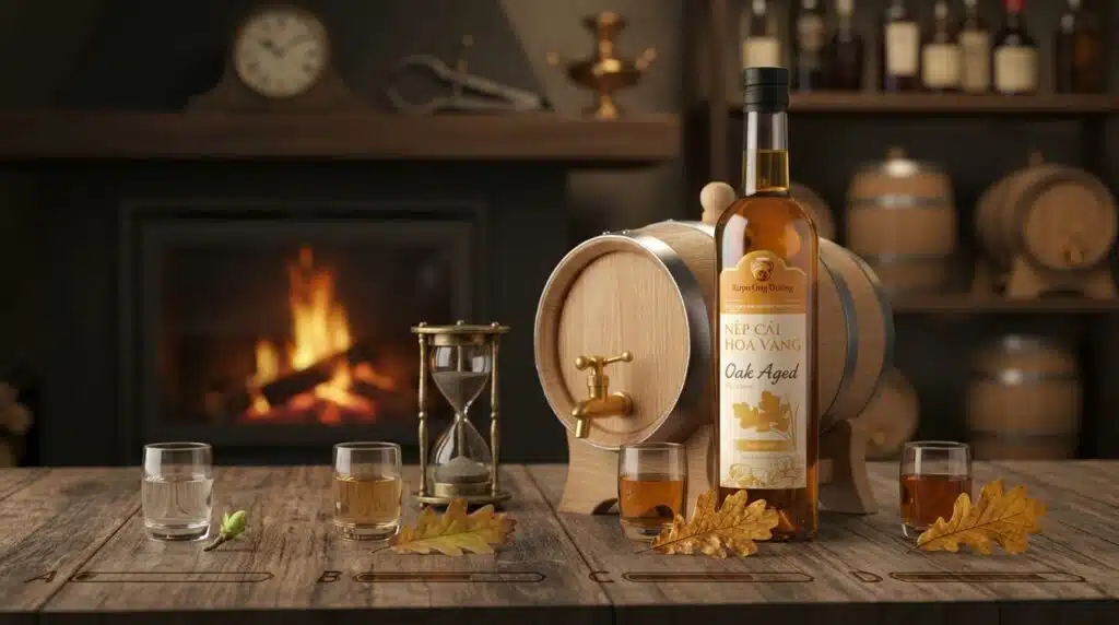 Thoi-Gian-Ngam-ruou-Trong-Thung-Go-Soi-chuan